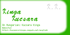 kinga kucsara business card